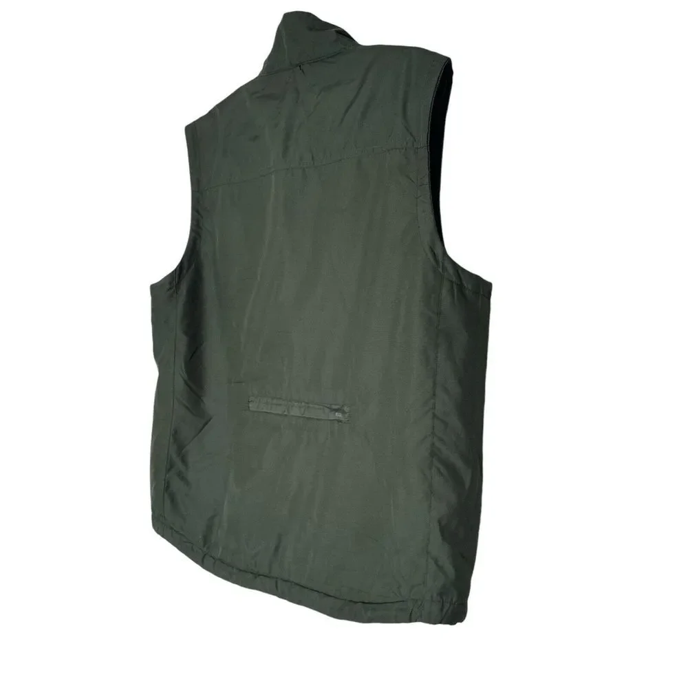 J Crew Vest Men Large Outdoor Puffer Green Military‎ Hiking Cozycore Camping